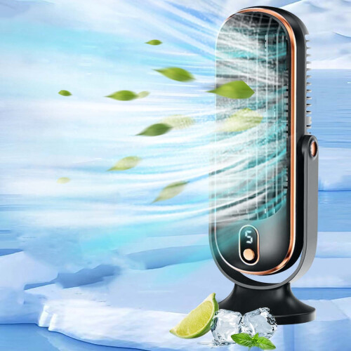 Μίνι ανεμιστήρας γραφείου USB, 5 ταχυτήτων, 1200mAh, αθόρυβη και ισχυρή ροή αέρα,