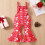 Roter Baby-Mädchen-Jumpsuit mit Valentinstag-Print 2