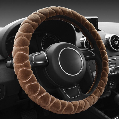 Steering Wheel Cover Polyester Velvet 38cm Elastic