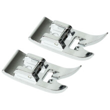 Calcador universal para ziguezague com botão de pressão e calcador para ponto reto em metal para máquina de costura > G0S6
