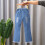 Mädchen Schlagjeans, blau, Kleinkinderhose, Größe 2T 7