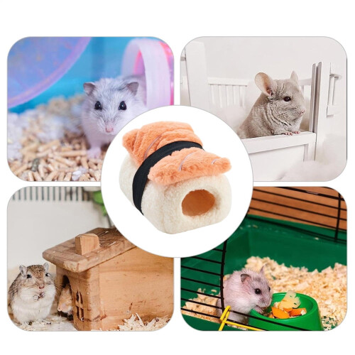 Sushi-shaped hamster warm bed nest cave for dwarf hamsters 2