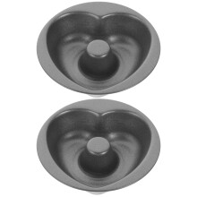Heart-Shaped Donut & Cake Pans - Non-Stick Carbon Steel (2pcs)