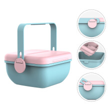 Plastic Storage Box Blue Pink 1 Piece