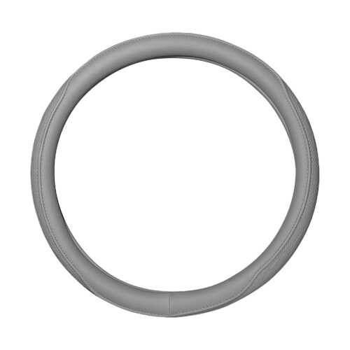 Steering Wheel Cover Leather Gray Thin Non-Slip Universal