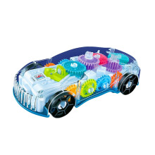 Speelgoed voor meisjes en jongens van 3-6 jaar. Knipperend speelgoed, transparant, kleurrijk LED-lichtgevend speelgoed met muziek en mechanische