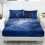 King Sheet Set Soft Cooling 3-Piece Dark Blue Cloud 1