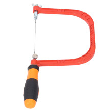 6" U‑Shaped Coping Saw – Aluminum Alloy Mini Carving Tool with 5 Blades, Non‑Slip Clamp, Easy Install, Rugged Design