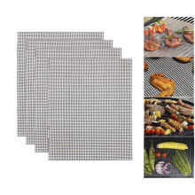 4-pakning gjenbrukbare non-stick grillmatter (16"x13"), kompatible med gass-/kull-/elektriske griller