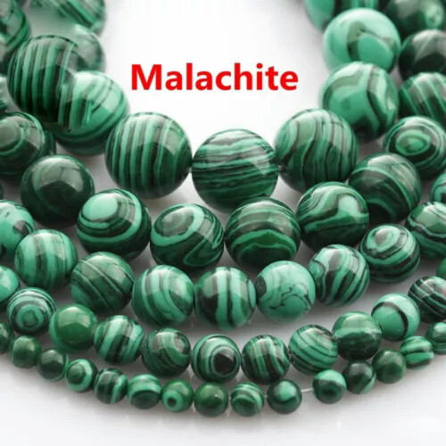 Green Malachite Natural Stone Beads Round 10mm 37-38pcs