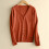 Cardigan da donna a maniche lunghe con scollo a V e bottoni, morbido e basic 2