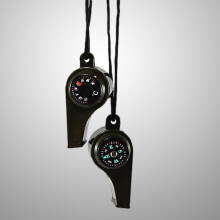 Survival Whistle with Compass and Thermometer 2 pcs
