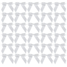 100 Mini-Schleifen aus Satinband (1,6 cm breit), mehrfarbig, ideal zum Basteln von Geschenken, Haarspangen, Blumensträußen, Hochzeiten,