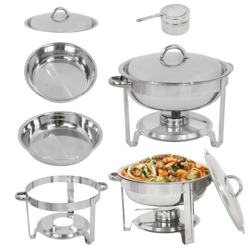 Stainless Steel Chafing Dish 5 Quart Full Size 1