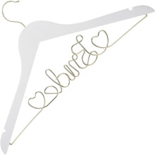 Cintre de mariée - Antidérapant, en bois et fer, pour robe de mariée et vêtements du marié