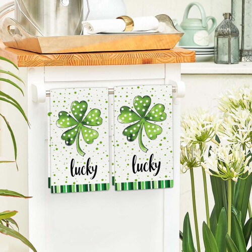 Torchons de cuisine en coton Irish Day, lot de 3 2