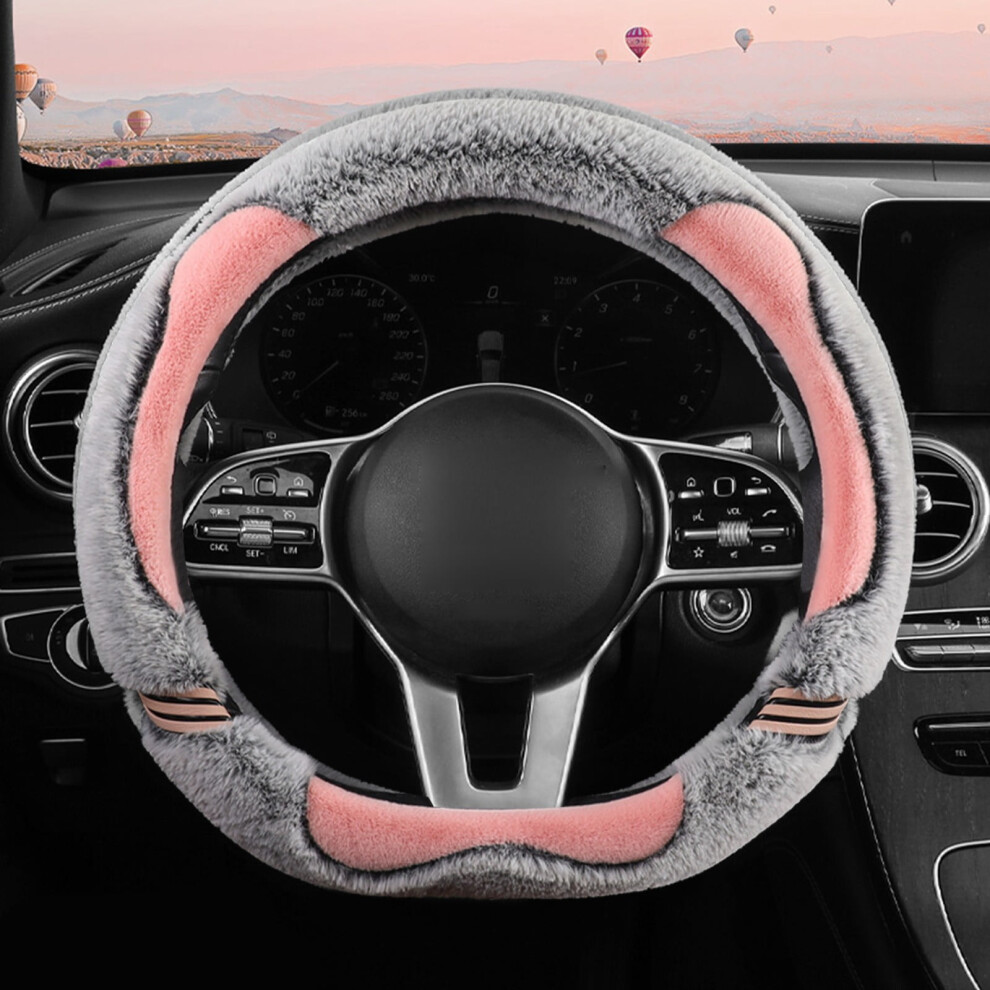 Steering Wheel Cover Warm Non-Slip 14.5-15 Inch 9122141733577