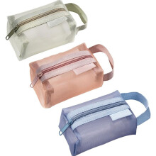 Portable Square Mesh Storage Bags 4.33x2.76in 3 pcs