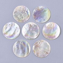 Μενταγιόν Capiz Shell σε φυσικό χρώμα AB 300 τεμάχια 25x1 χιλ.