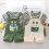 Completo due pezzi in cotone per bambini piccoli, composto da top a righe bianche e 8
