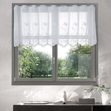 Floral Lace Kitchen Curtain Valance 51"x18"