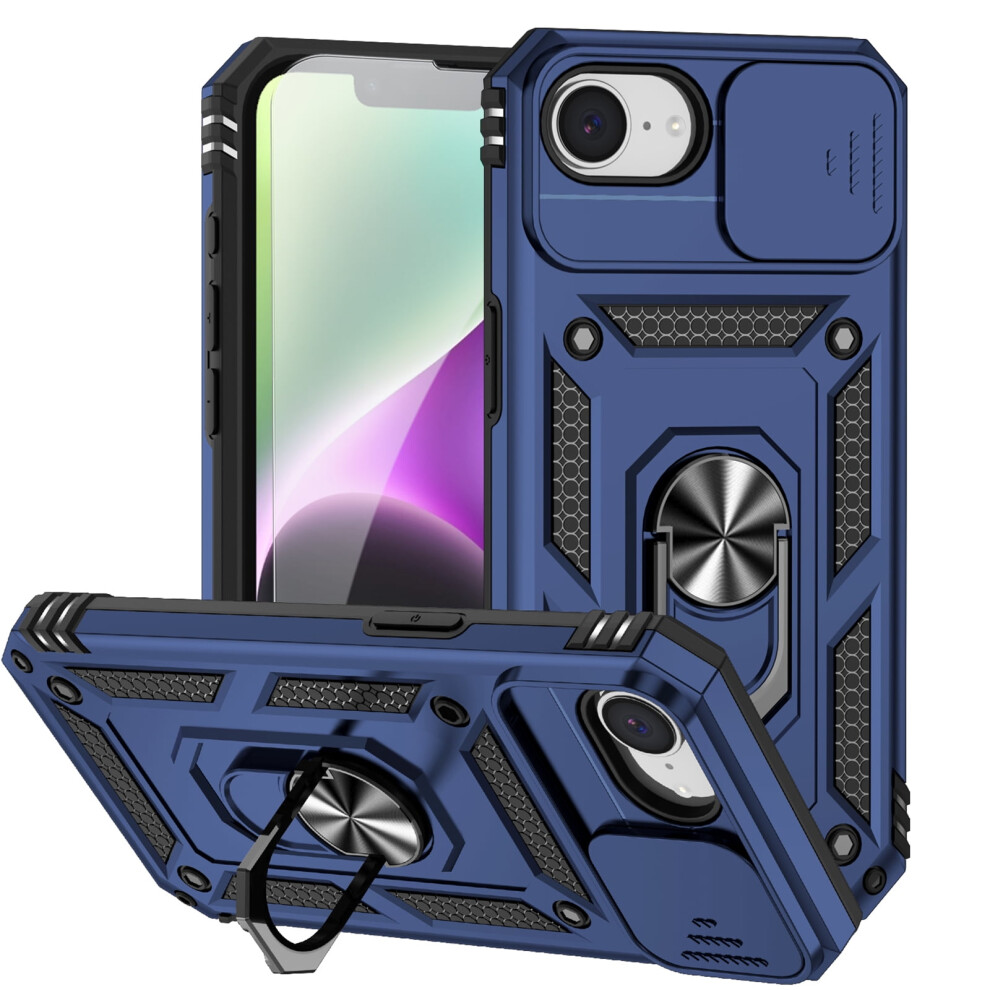 Shockproof Iphone 16E Case With Tempered Glass Blue 975221400826