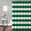 Groen-wit gestreept douchegordijn, waterdicht, 72x84 cm 2