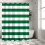 Groen-wit gestreept douchegordijn, waterdicht, 72x84 cm 4