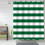 Groen-wit gestreept douchegordijn, waterdicht, 72x84 cm 5