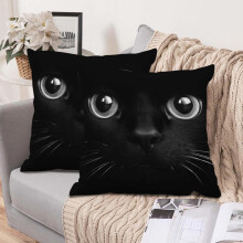 Kissen-Set mit Tiermotiven, 45 x 45 cm, weicher Stoff