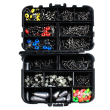 Fishing Tools Clearance 177PCS Fish Tackle Box Fishing Accessories Case Fish Hook Bait Parts Kit Set