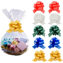 Cellophane Gift Bags with Bows 24x30 Inch 10-Pack