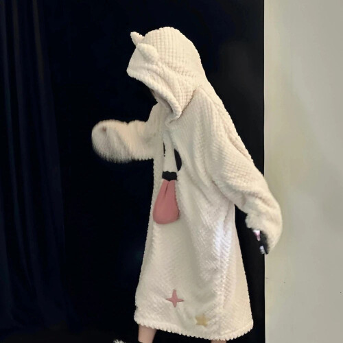 Hupullinen korallifleece-pyjama, 1 kpl 1