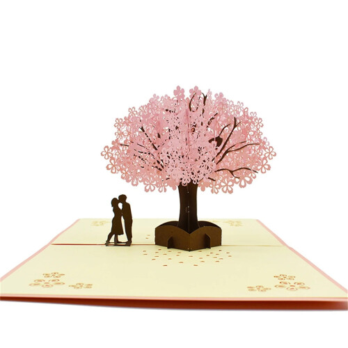 Greeting Card Display Stand with PU Flowers for Wedding