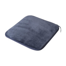 Coussin carré gris antidérapant et épais pour tabouret de bar, avec attaches