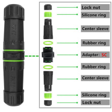 3X IP68 Waterproof SC Single Core Fiber Optical Adaptor Extend Fiber Optic Cable Length for LC Fiber Optic Cable