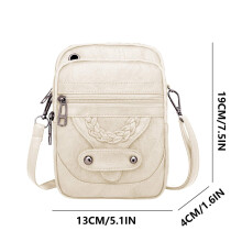 Dámska crossbody kabelka v retro štýle s viacerými vreckami