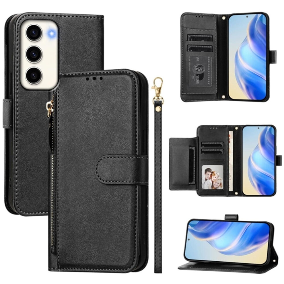 Samsung Galaxy S23 5G Leather Wallet Case Black 9066521639854