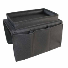 Organisateur d'accoudoir de canapé avec porte-gobelet et pochette de rangement