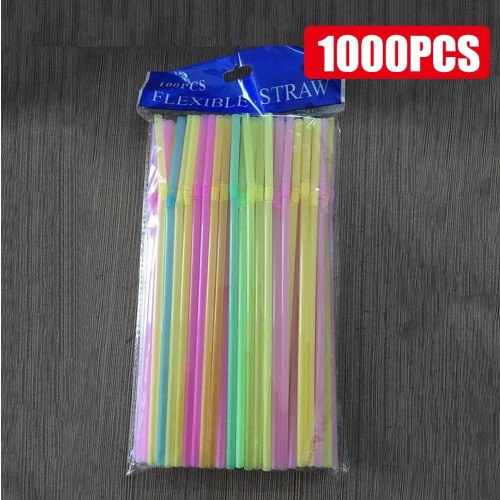 Paie de băut din plastic multicolor, 50-1000 buc.