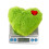 Ornamenti a forma di cuore con pompon verdi e cuore rosso, 6 pezzi 4