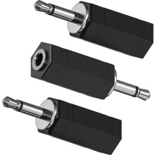 3,5 mm mono til stereo adapter, 3-pak