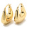 Messing Trapesformede Øredobber Dame 18K Gullbelagt 1