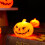 Halloween Græskar Lanterne Plastik 20 cm Orange 4