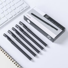 Matte Gelpenne 0,5 mm Nålespids 12-pak Sort Blæk