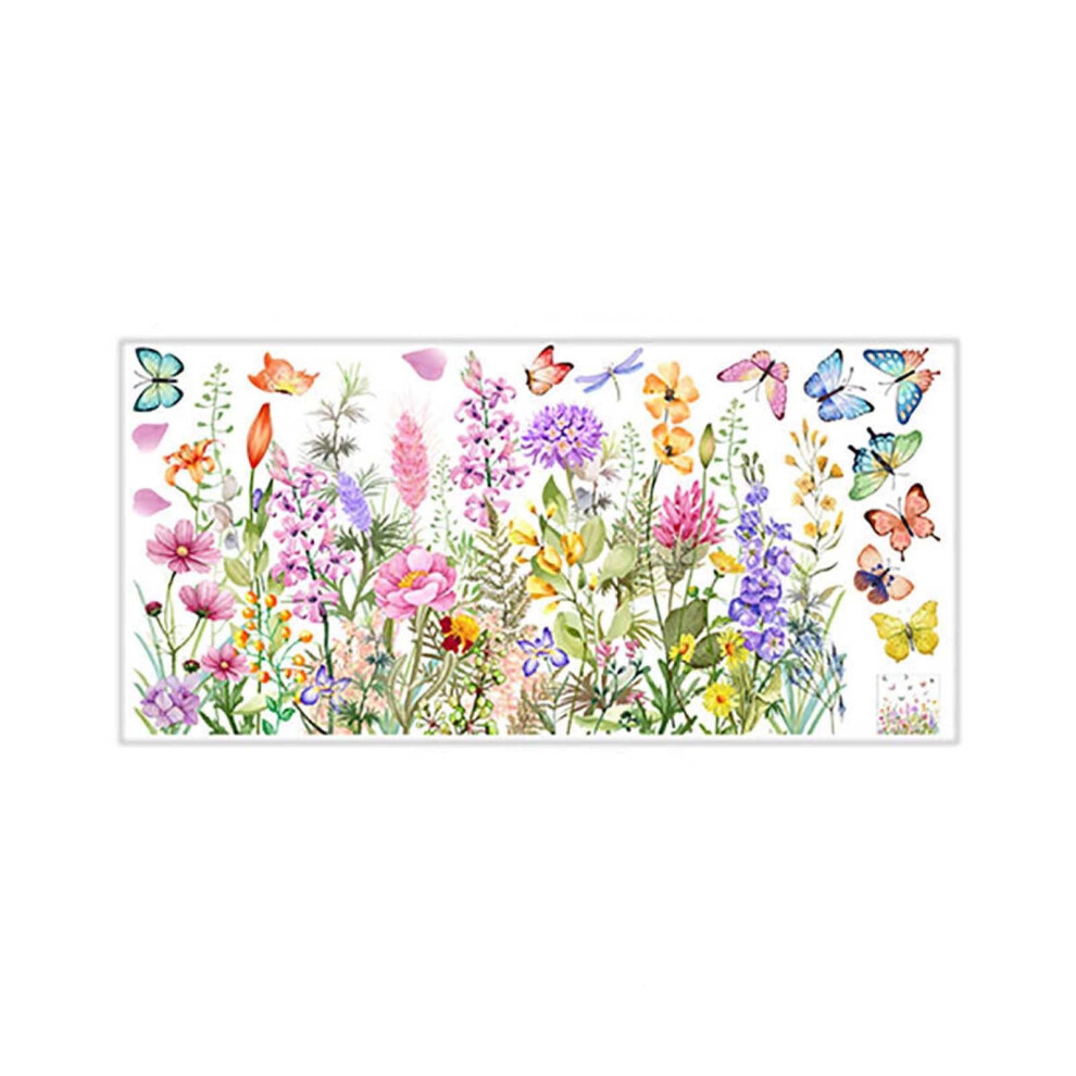 Floral Butterfly Window Clings Watercolor Double-Sided