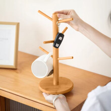 Houten mokkenrek/plank als aanrechtorganizer