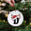 Personalized Christmas Pendant Ornament Black Lettering Hat 4