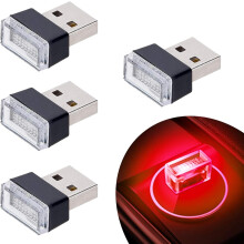 Ensemble de 4 lampes intérieures de voiture USB blanches