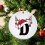 Personalized Christmas Pendant Ornament Black Lettering Hat 7